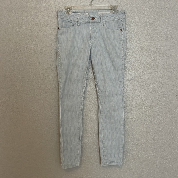 Anthro Pilcro and the Letterpress Striped Mid Rise Skinny Jeans Sz 27 - Picture 2 of 7